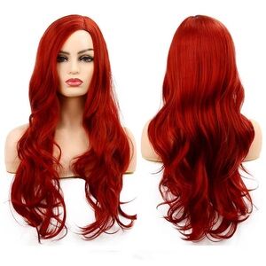 Long Red Wavy Wig for Women